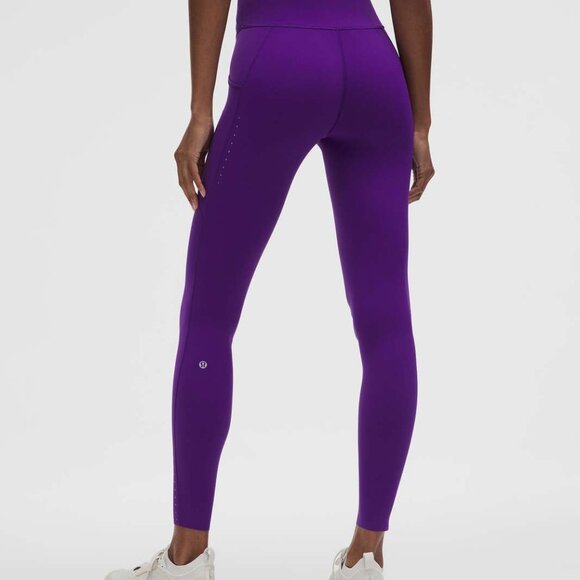 Lululemon Fast & Free High Rise Tight 28" W/ Pockets College Purple Size 0 - Picture 2 of 2